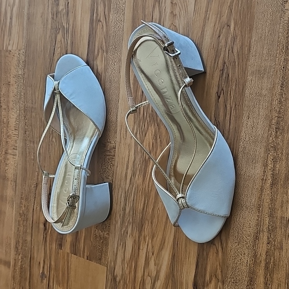 Vicenza Rooney Light Blue Heels